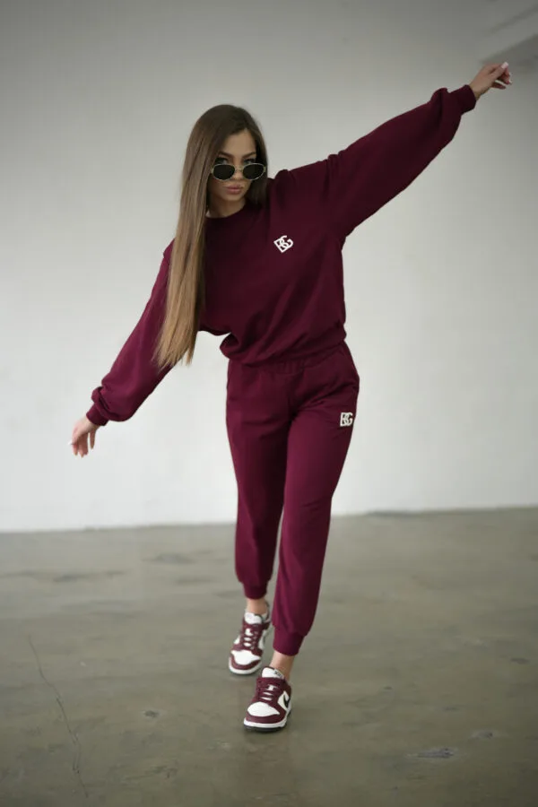 Spodnie damskie BG Brand | bordowy