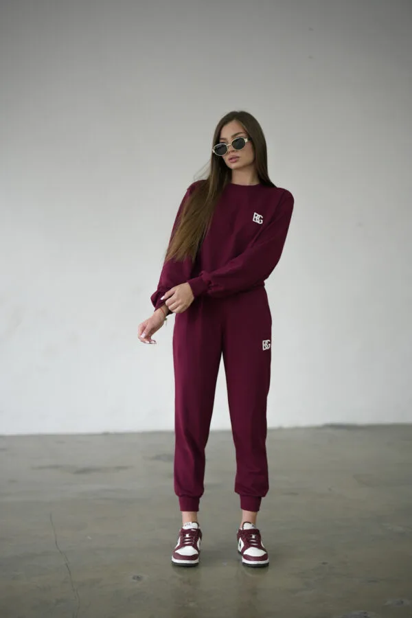 Spodnie damskie BG Brand | bordowy