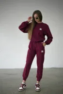 Spodnie damskie BG Brand | bordowy