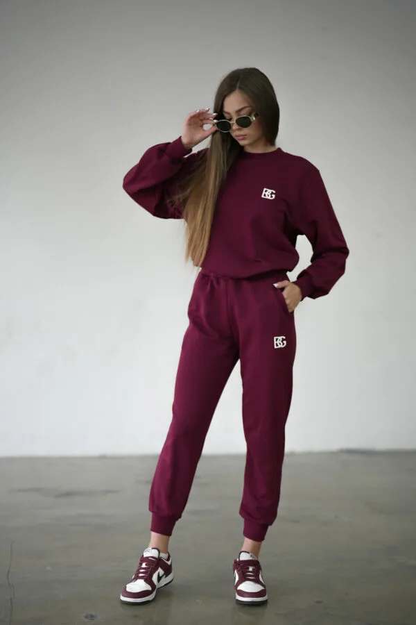Spodnie damskie BG Brand | bordowy