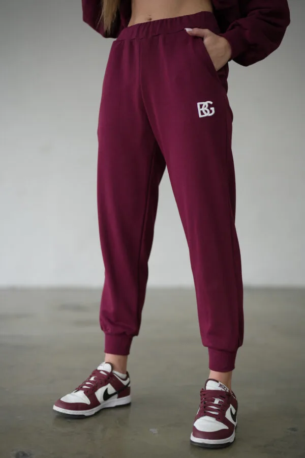 Spodnie damskie BG Brand | bordowy