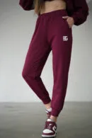Spodnie damskie BG Brand | bordowy