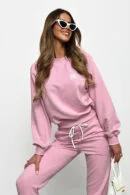 Bluza damska BG Basic | puder róż