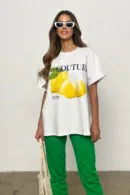 T-Shirt damski BG Fruit | biały