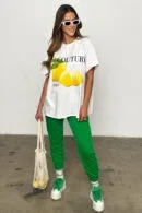 T-Shirt damski BG Fruit | biały