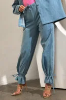 Spodnie damskie BG Monroe | jasny niebieski