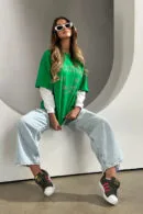 Bluzka damska BG Shoot | zielony