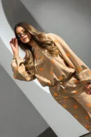 Dres damski BG Holo | beż - pomarańczowy