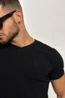 T-Shirt męski BG V-Neck | czarny
