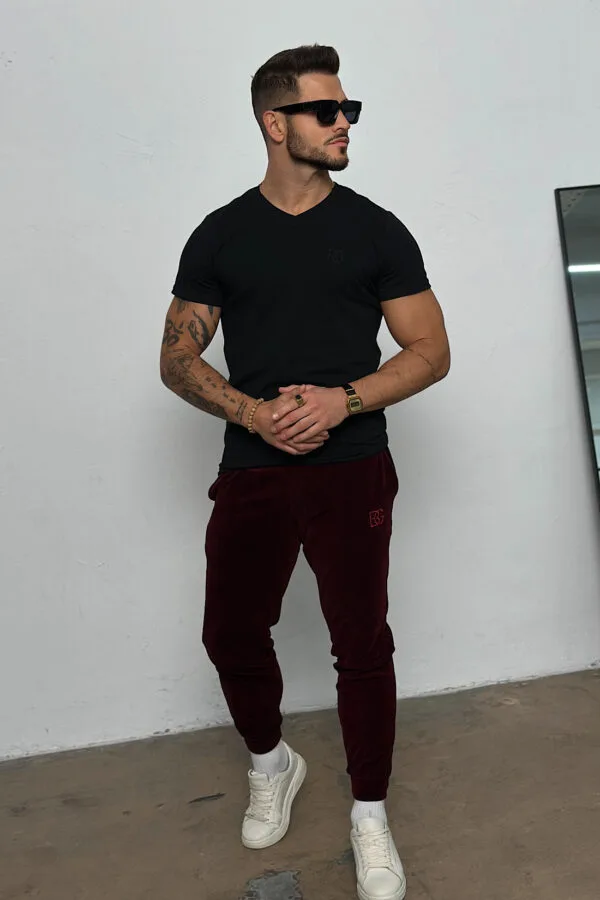 T-Shirt męski BG V-Neck | czarny