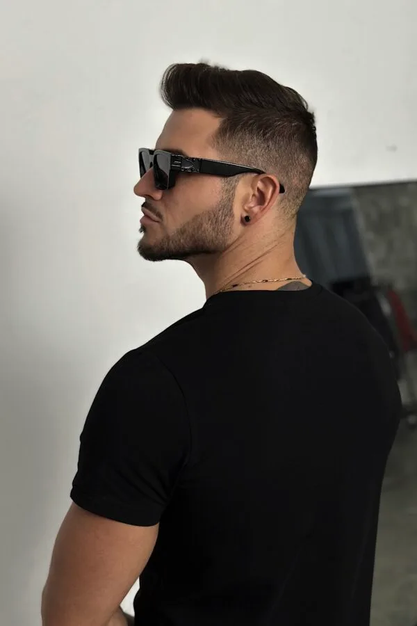 T-Shirt męski BG V-Neck | czarny