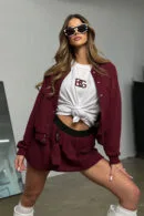 Spódnica damska BG Pocket | bordo