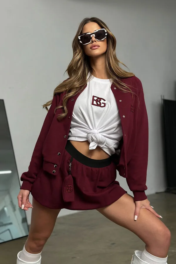 Spódnica damska BG Pocket | bordo