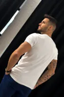 T-Shirt męski BG Signature | biały - biały