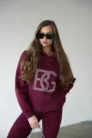 Bluza damska BG Diamond | bordowy