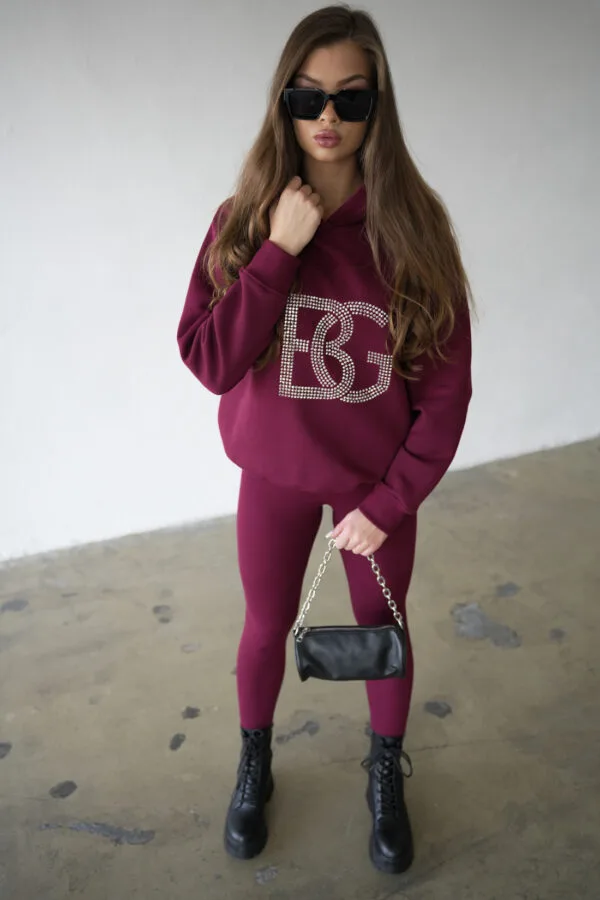Bluza damska BG Diamond | bordowy