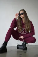 Bluza damska BG Diamond | bordowy