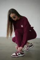 Bluza damska BG Basic | bordowy