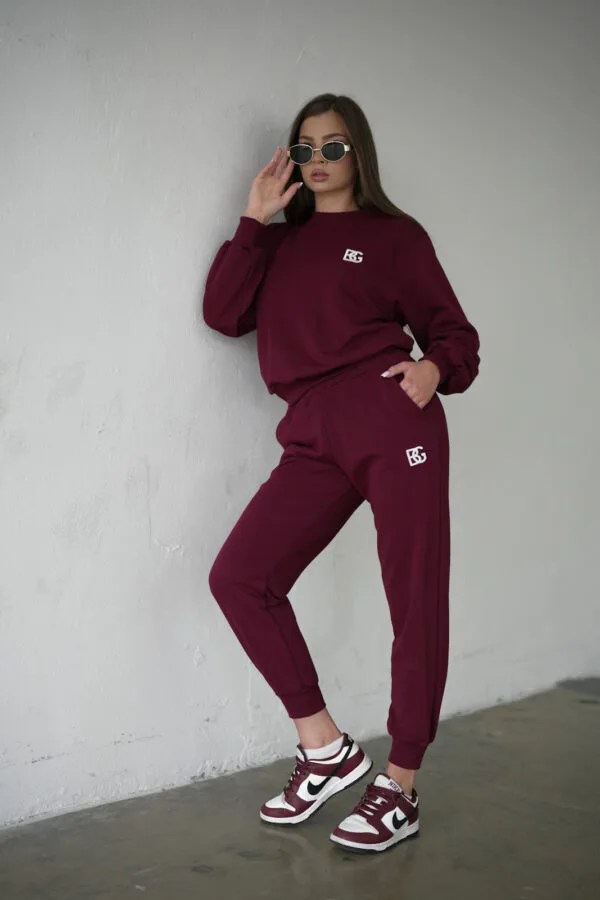 Bluza damska BG Basic | bordowy