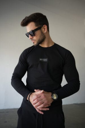 Longsleeve męski BG Blur | czarny