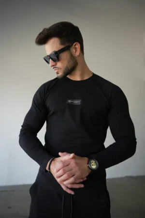 Longsleeve męski BG Blur | czarny