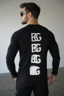 Longsleeve męski BG Blur | czarny