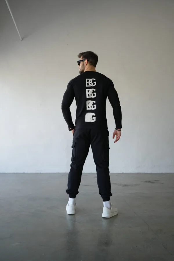 Longsleeve męski BG Blur | czarny