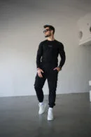 Longsleeve męski BG Blur | czarny