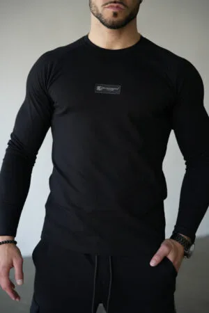 Longsleeve męski BG Blur | czarny