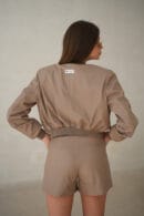 Szorty damskie BG Leather | cappucino