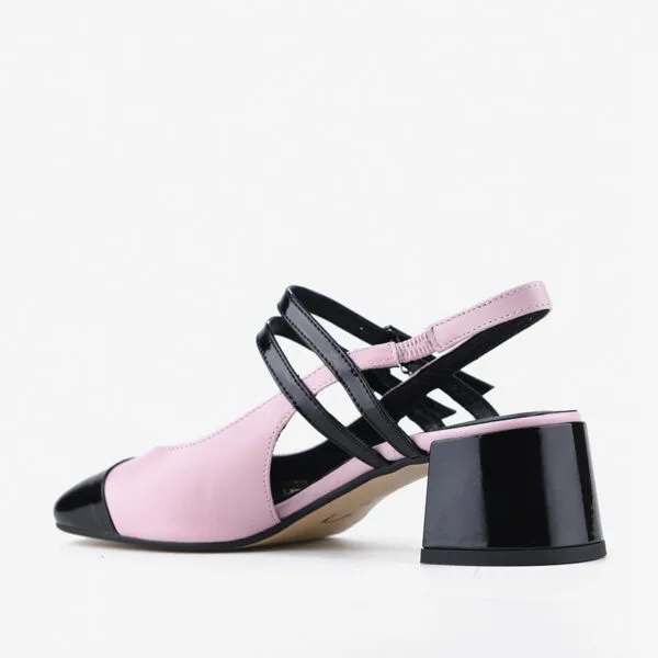 Czółenka Visconi 7670 - Nero+Rose