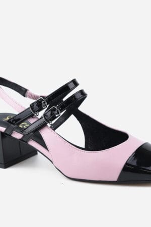 Czółenka Visconi 7670 - Nero+Rose
