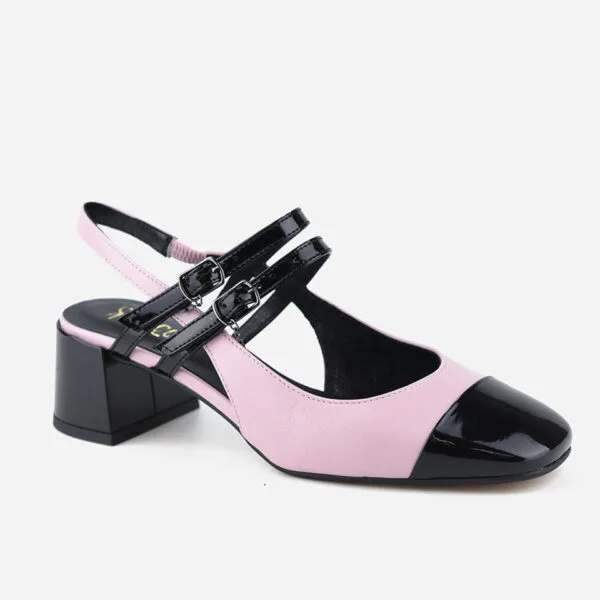 Czółenka Visconi 7670 - Nero+Rose