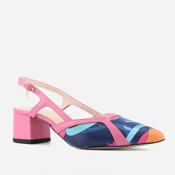 Czółenka Visconi 7681 - Papuga PinkBlue