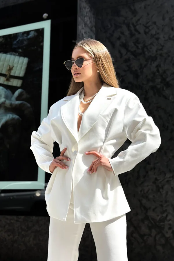 Marynarka damska BG Femme | biały