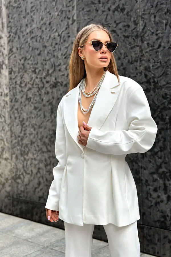 Marynarka damska BG Femme | biały