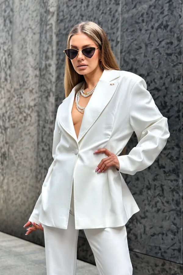 Marynarka damska BG Femme | biały
