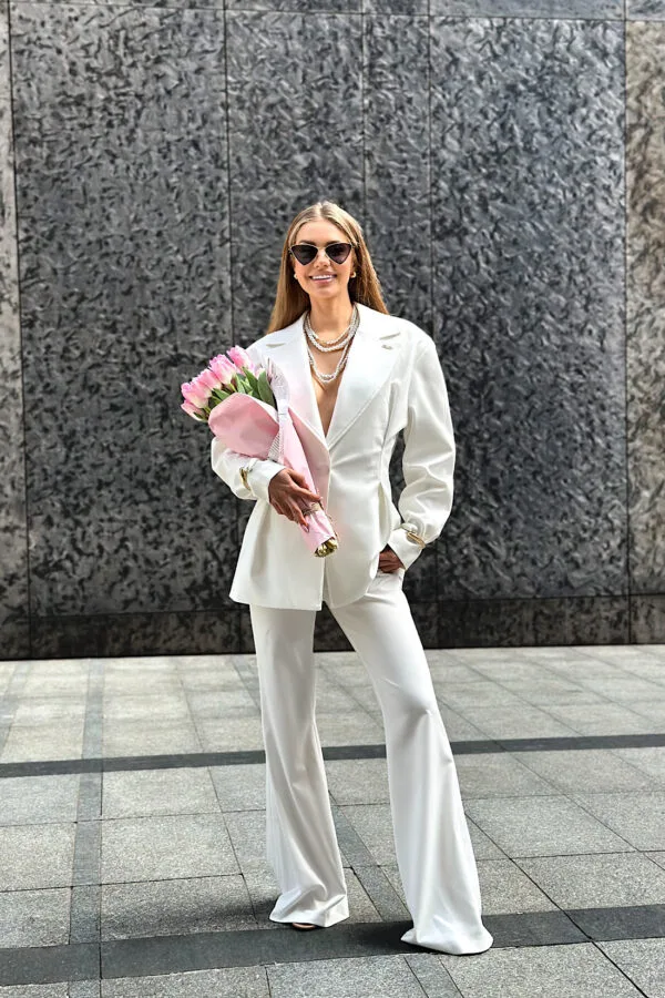 Marynarka damska BG Femme | biały