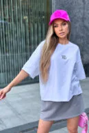 T-Shirt damski BG Ocean | biały - szary
