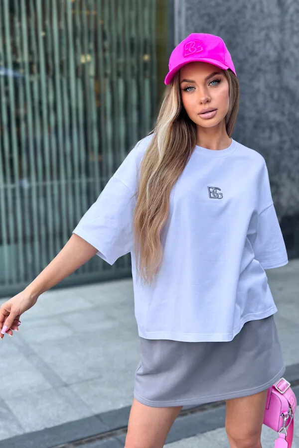 T-Shirt damski BG Ocean | biały - szary