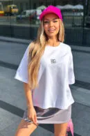 T-Shirt damski BG Ocean | biały - szary