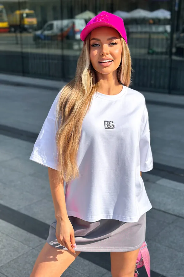 T-Shirt damski BG Ocean | biały - szary