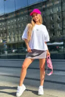 T-Shirt damski BG Ocean | biały - szary