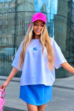 T-Shirt damski BG Ocean | biały - niebieski