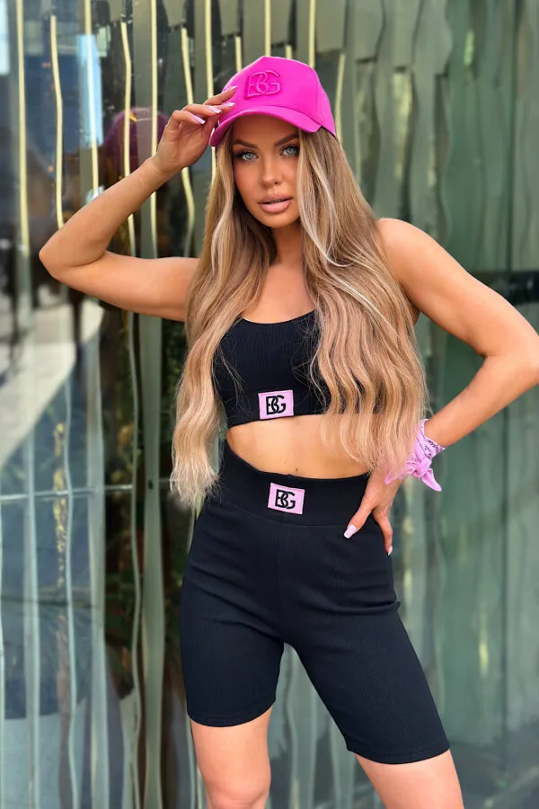 Legginsy kolarki damskie BG Girl | czarny