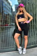 Legginsy kolarki damskie BG Girl | czarny