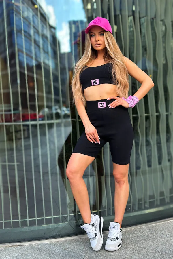 Legginsy kolarki damskie BG Girl | czarny