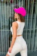 Legginsy kolarki damskie BG Girl | beż melanż