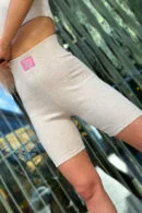 Legginsy kolarki damskie BG Girl | beż melanż
