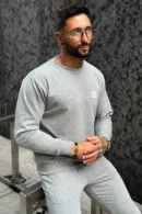 Bluza męska BG Basic | szary melanż